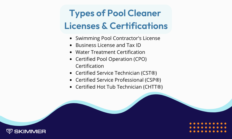 types-of-pool-cleaner-licenses-certifications